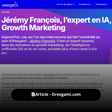 Jérémy François expert Oreegami